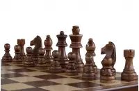 Szachy magnetyczne drewniane 31 cm (orzech/klon) intarsjowane Szachy magnetyczne drewniane 31 cm (orzech/klon) intarsjowane